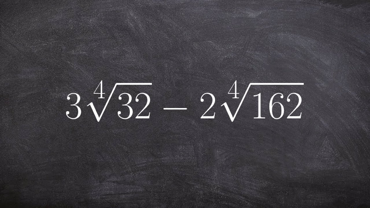 Math tutorial for subtracting the 4th root of two numbers by ...