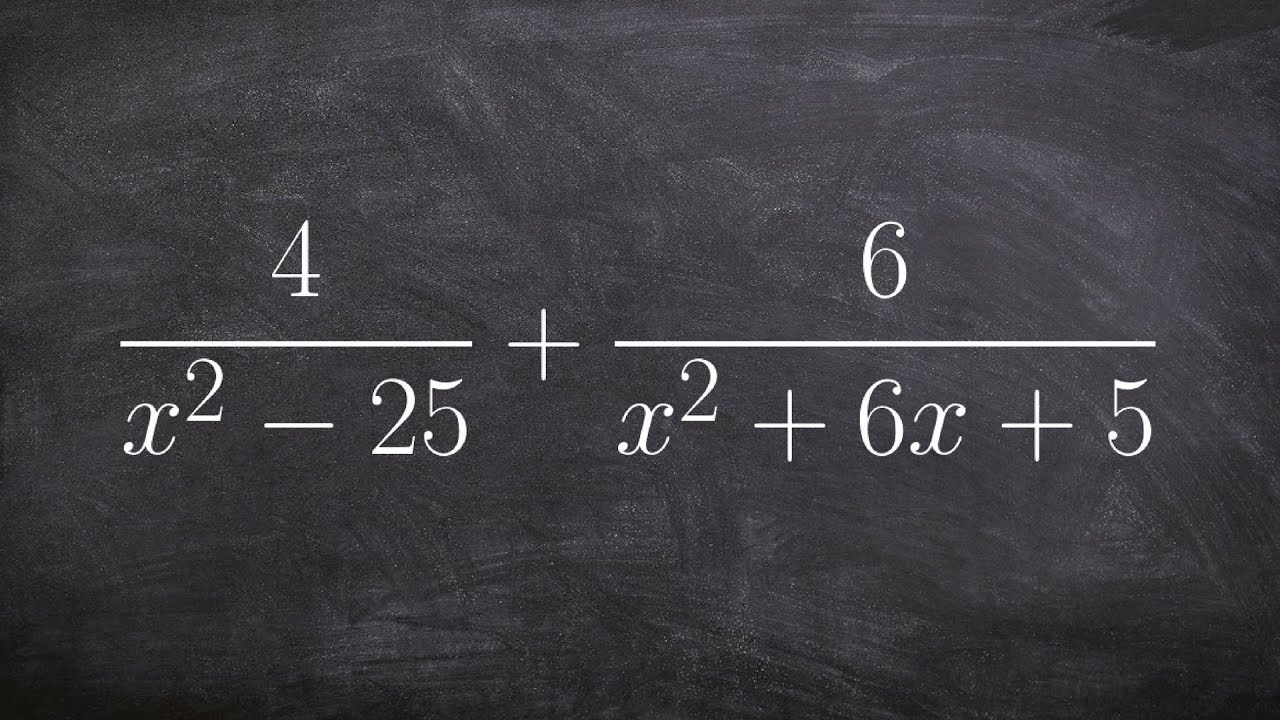 Adding two rational expressions by finding common denominators