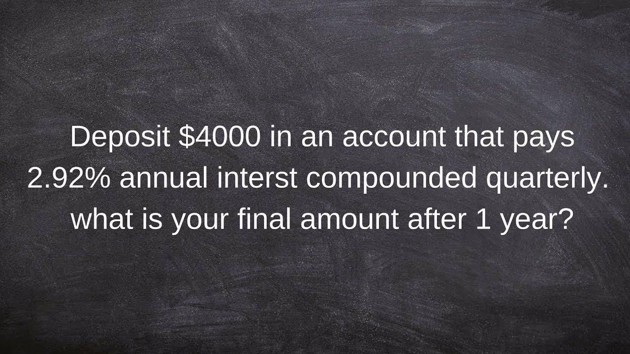 Determine the final value for compound interest problems