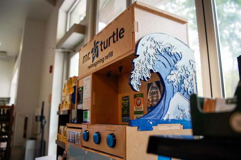 Cal Poly alums' soap refill machines aim to cut plastic bottle waste ...
