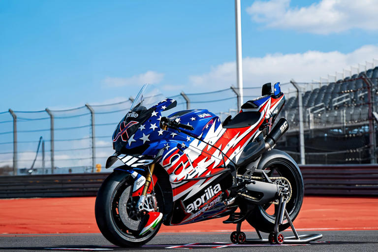 Aprilia’s uber-patriotic X 250TH is definitely hard to miss.