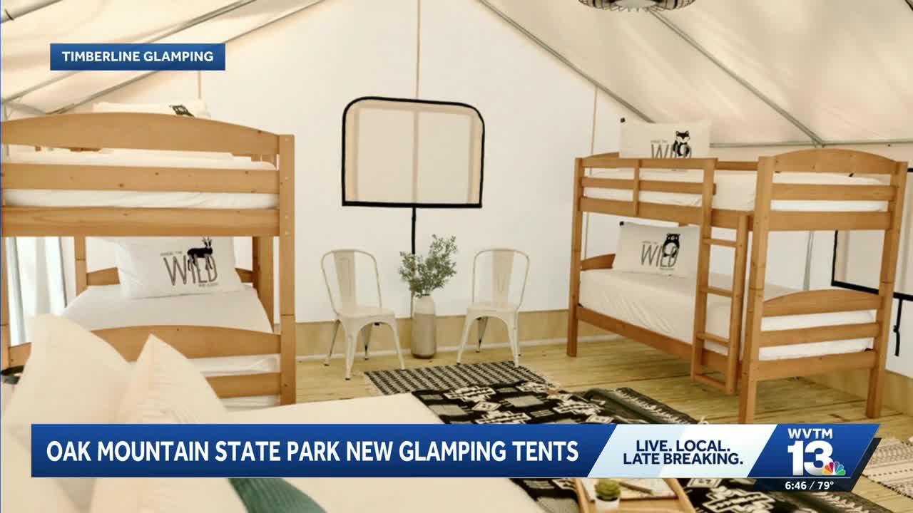 Oak Mountain State Park adds glamping tents for comfortable camping