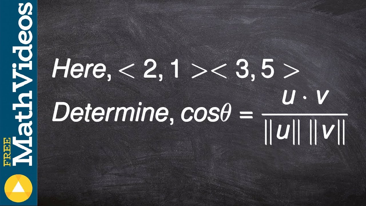 Learn how to determine the angle between the two vectors