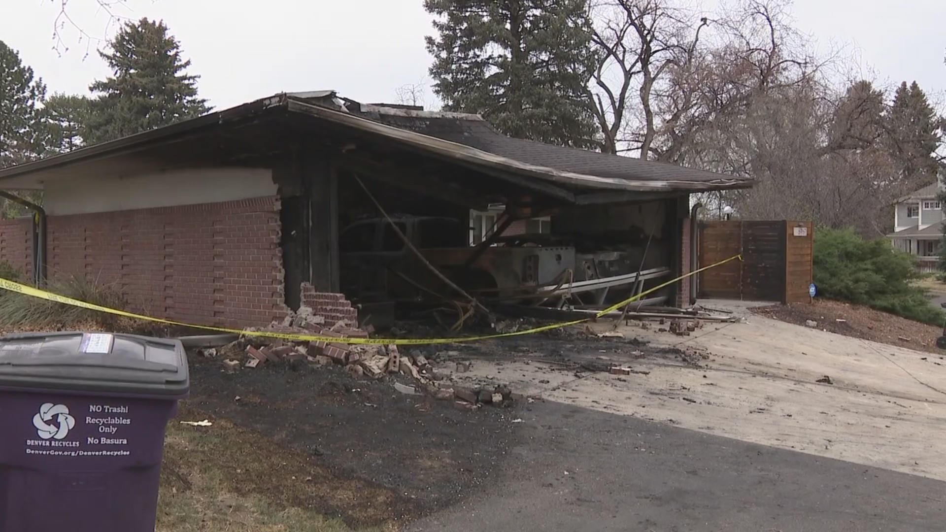 Stolen vehicle crashes into garage after pursuit