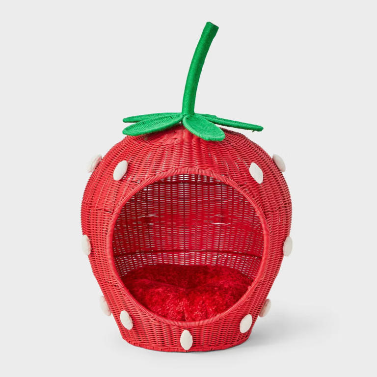 Target's adorable strawberry cat bed is cozy, stylish, and functional