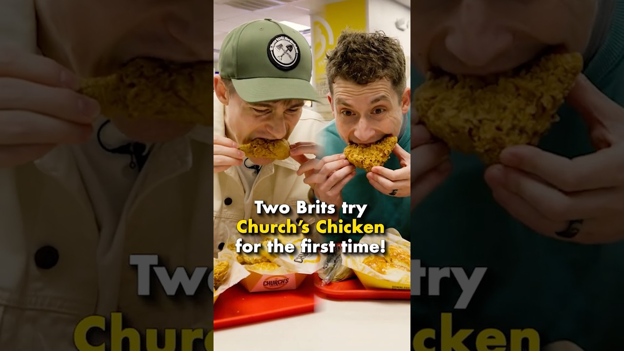 Two Brits try Church's Chicken for the first time!
