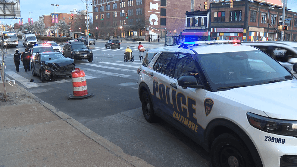 Police chase in east Baltimore ends with three people arrested