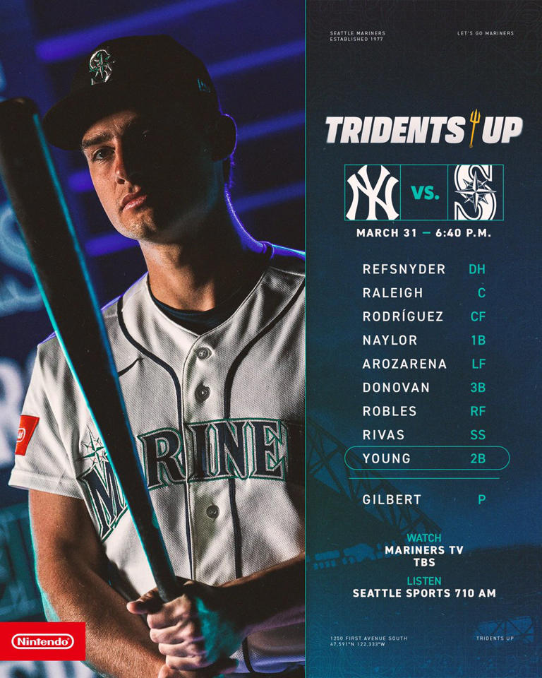 Mariners game #6 preview and discussion: NYY at SEA, 3/31/26