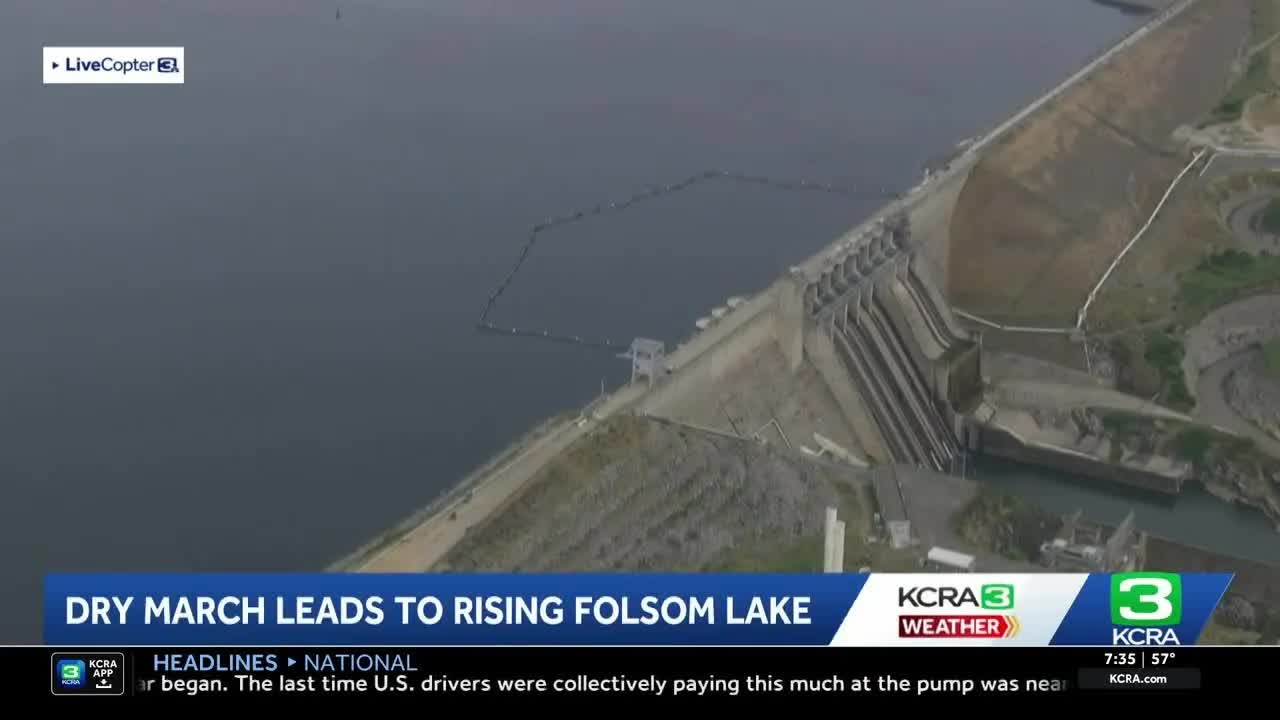 Unusually warm and dry March sees Folsom Lake rise, not fall