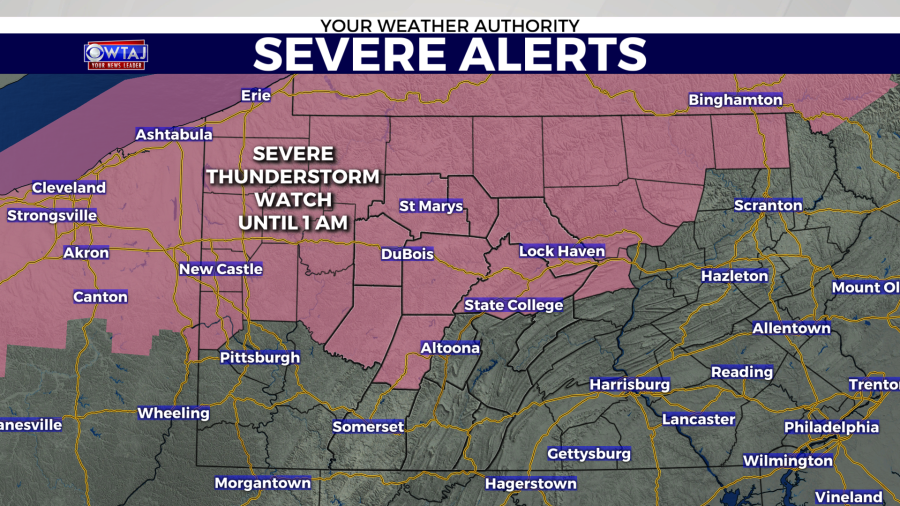 Severe Thunderstorm Watch Until 1am