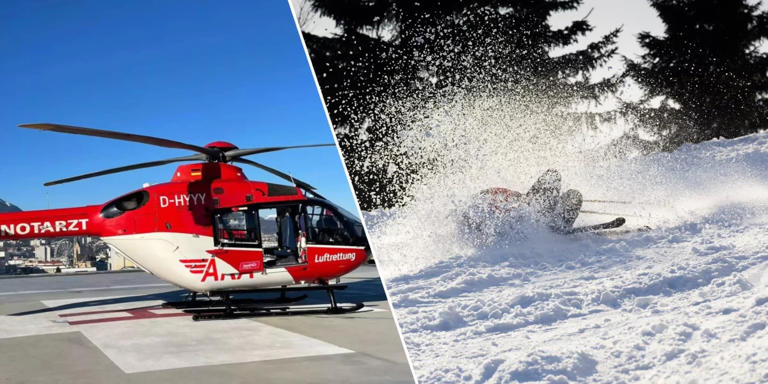 Skifahrer (43) kracht in Baum – Hubschrauber im Einsatz