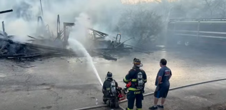 Crews battle barn fire in Lancaster County