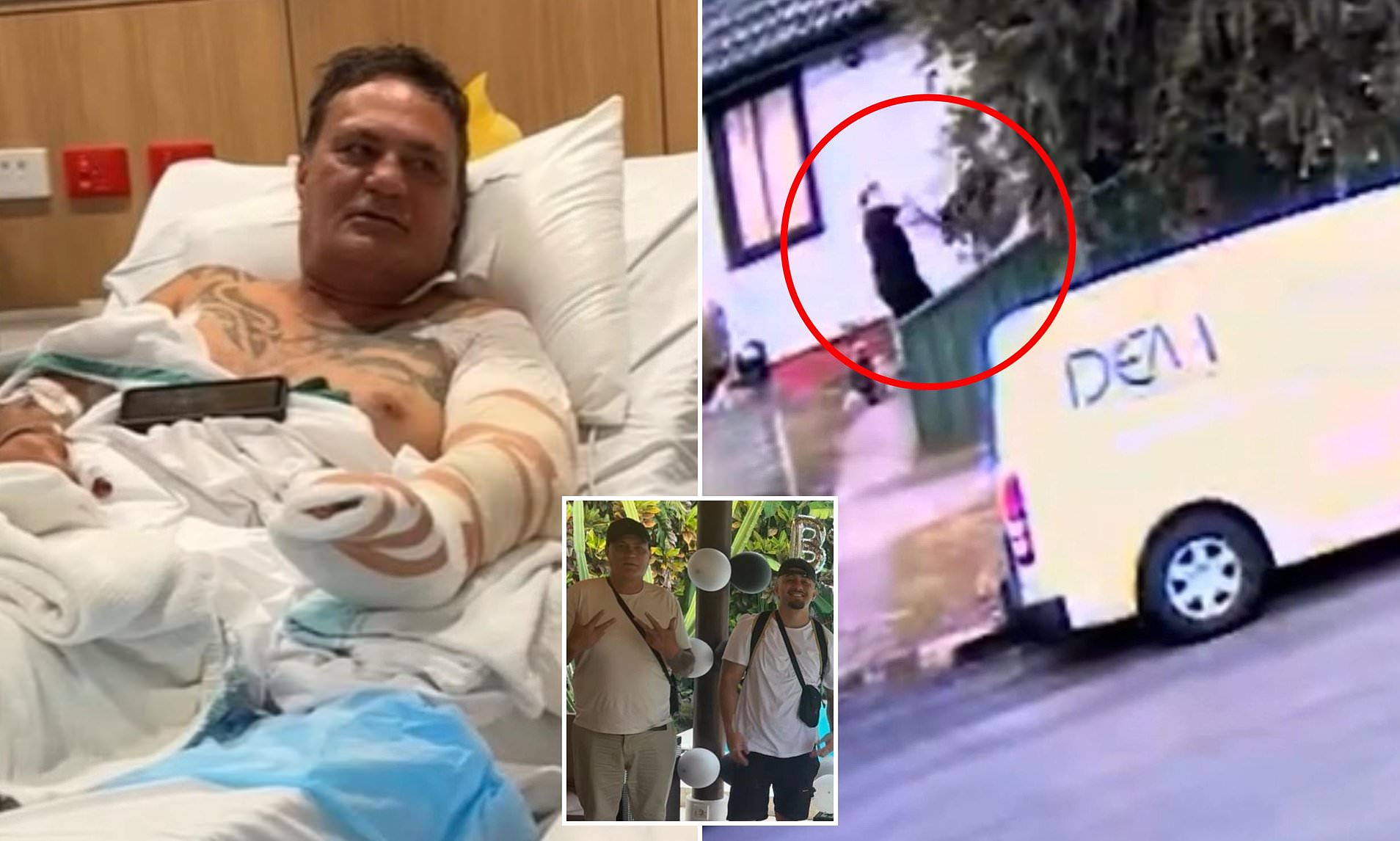 Father and son fighting for life after allegedly being stabbed in their ...