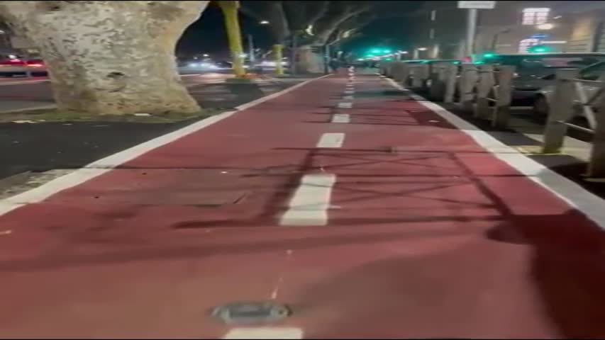 Two dangerous bollards camouflaged in the middle of the bike lane on ...