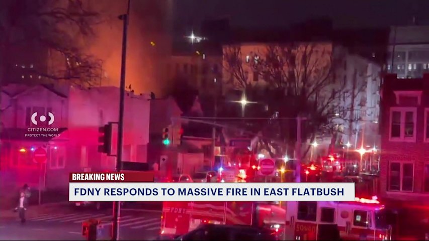 FDNY responds to building fire in East Flatbush