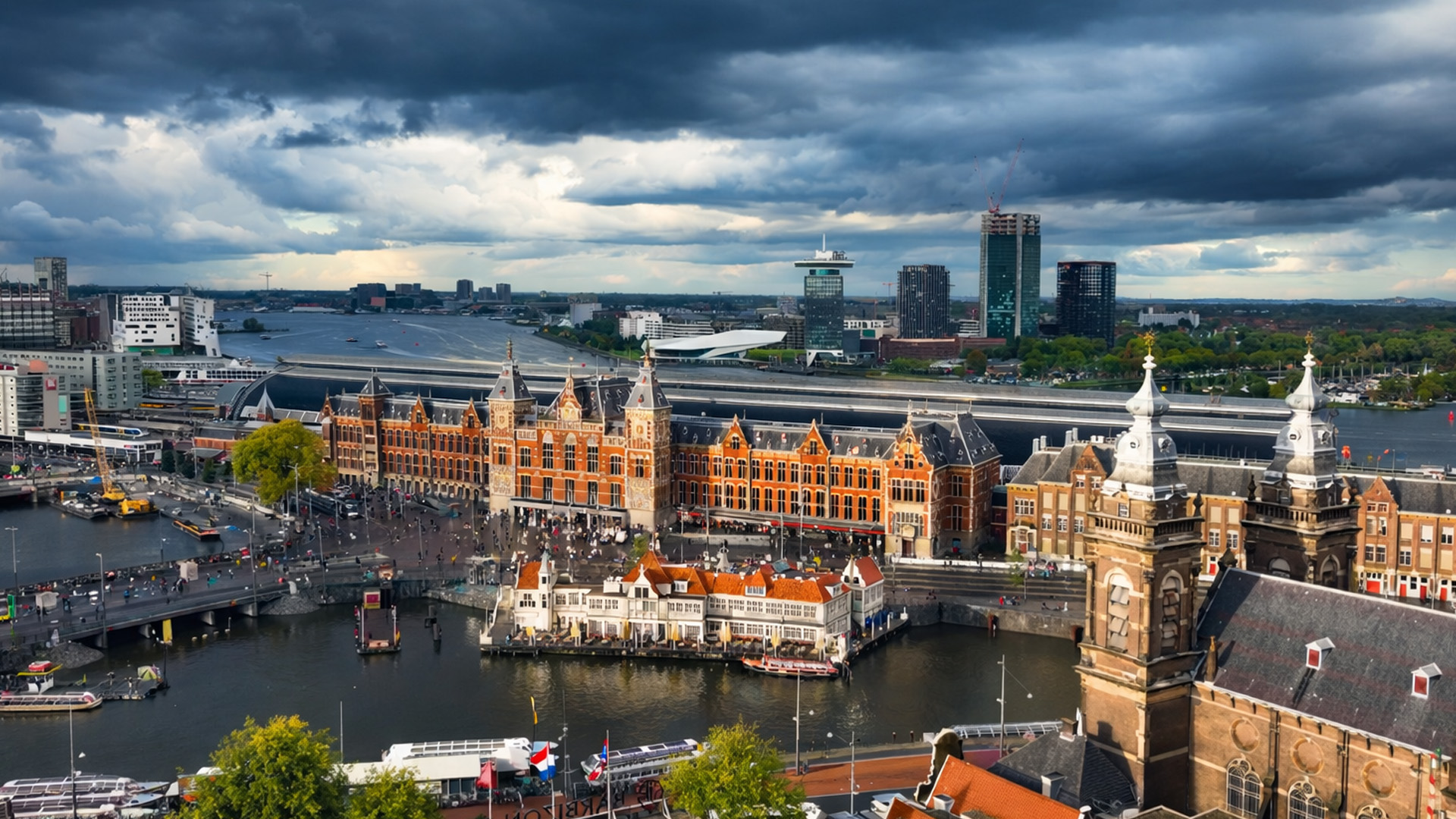 A transport hub built on water's edge