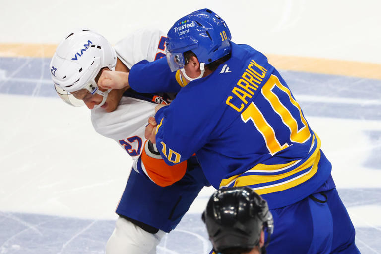 Sabres center Sam Carrick suffers left arm injury in fight with ...