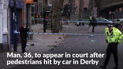 Man, 36, to appear in court after pedestrians hit by car in Derby