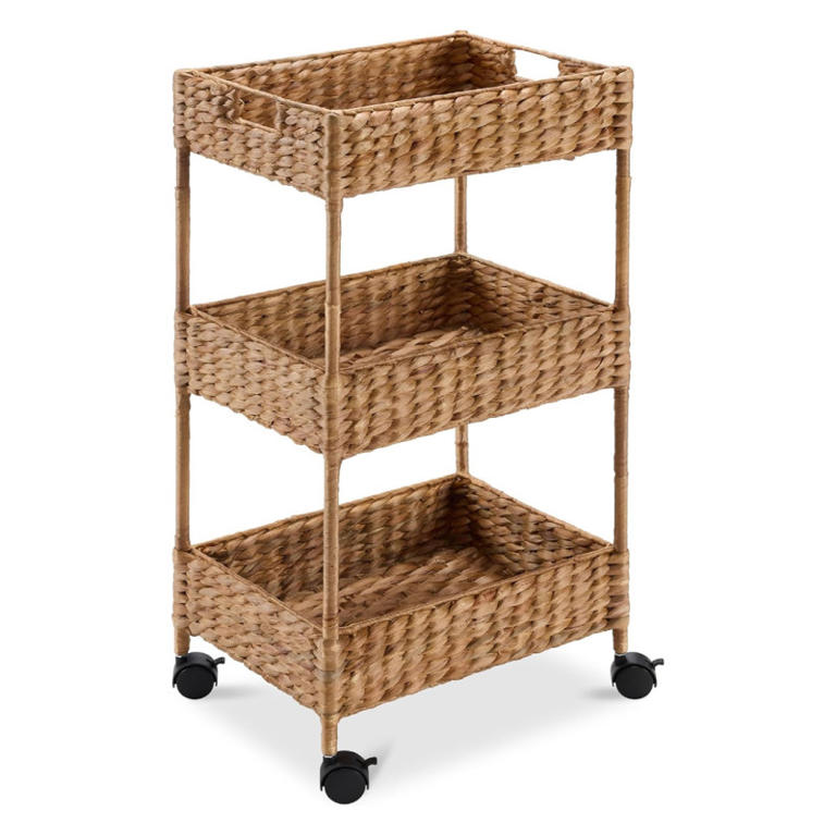 Get organized with Amazon's $65 stylish wicker rolling caddy for spring ...