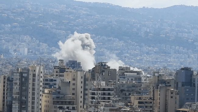 Smoke plume looms over southern Beirut after IDF strike