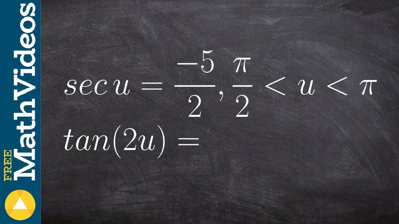 How to evaluate the tangent of a double angle from a triangle