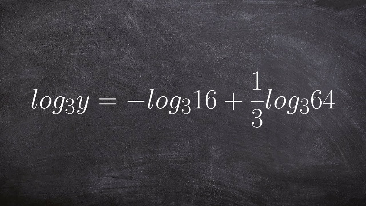Algebra 2 - using the quotient rule of logarithms and properties of ...