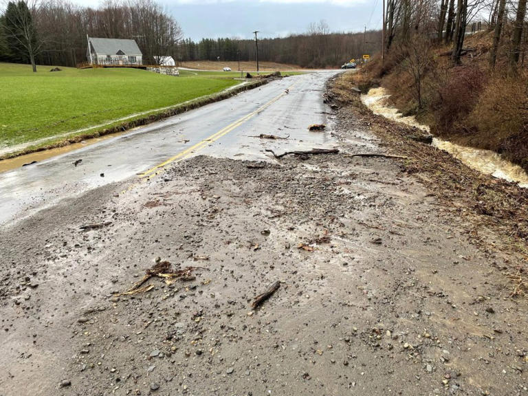 Heavy rain, flash flooding leave roads washed out across parts of ...