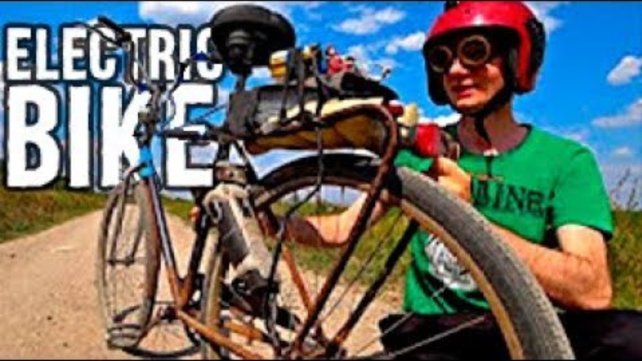 DIY electric bike powered by an angle grinder motor