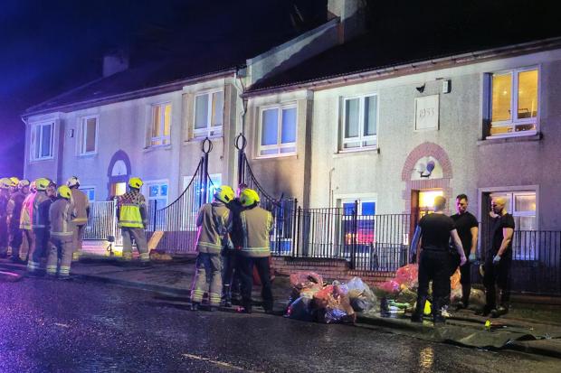 Four fire engines race to scene of huge blaze at block of flats