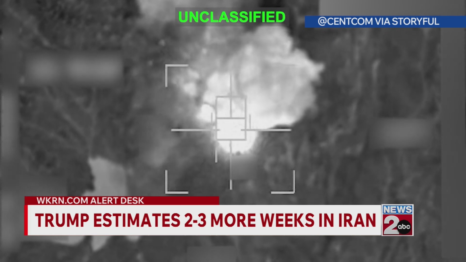 Trump estimates 2-3 more weeks in Iran