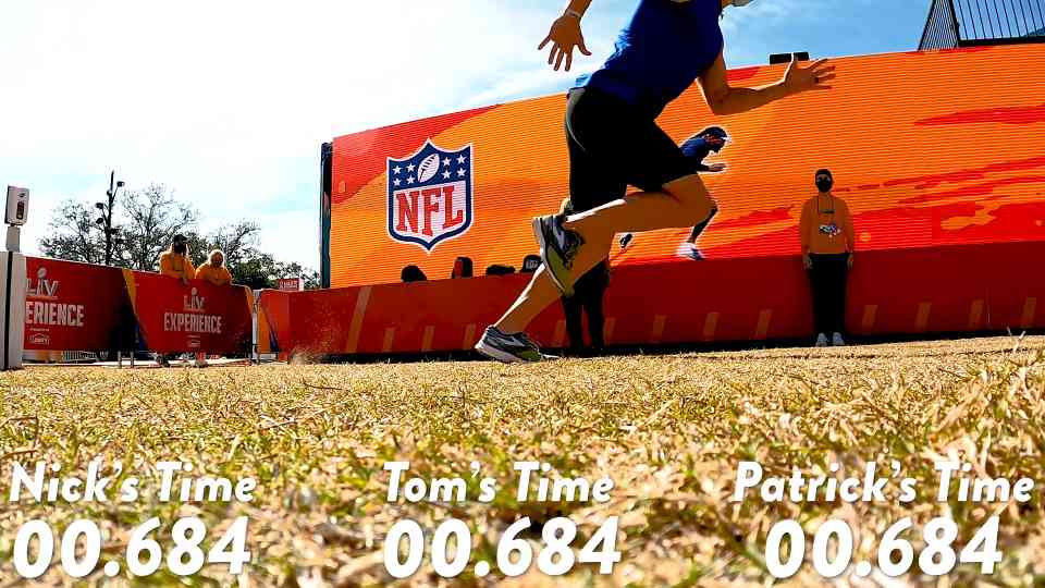 One attempt one outcome - The 40 yard test against NFL icons