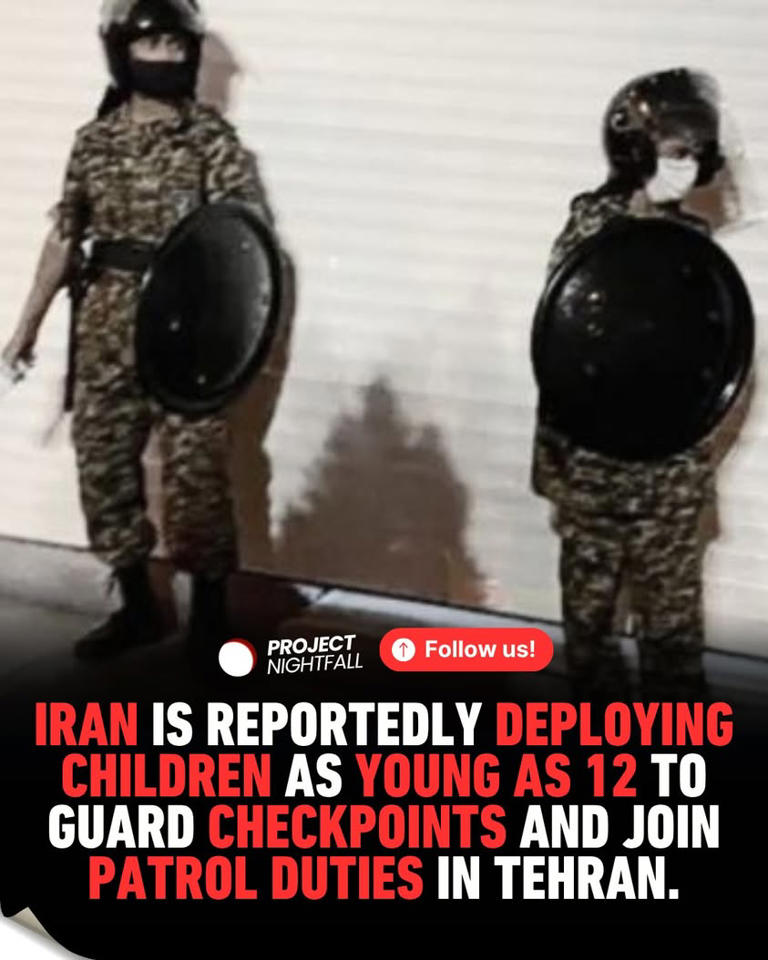 Unthinkable: Iran forces children as young as 12 to guard war checkpoints!