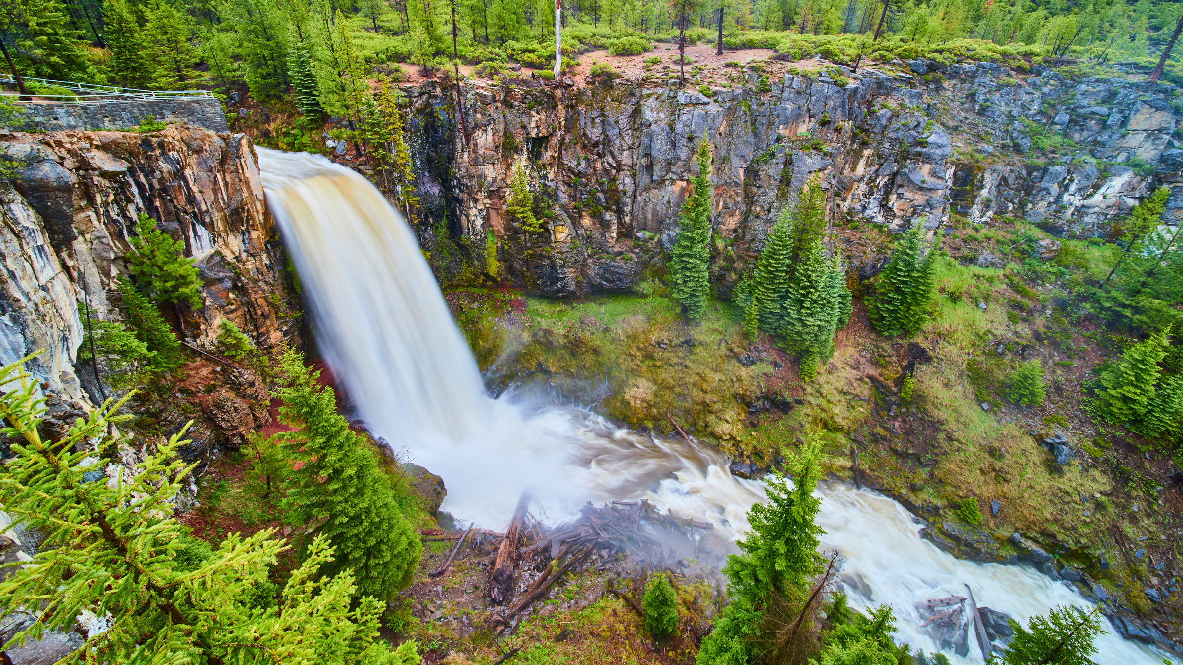 Spring waterfalls surge as hikers prepare