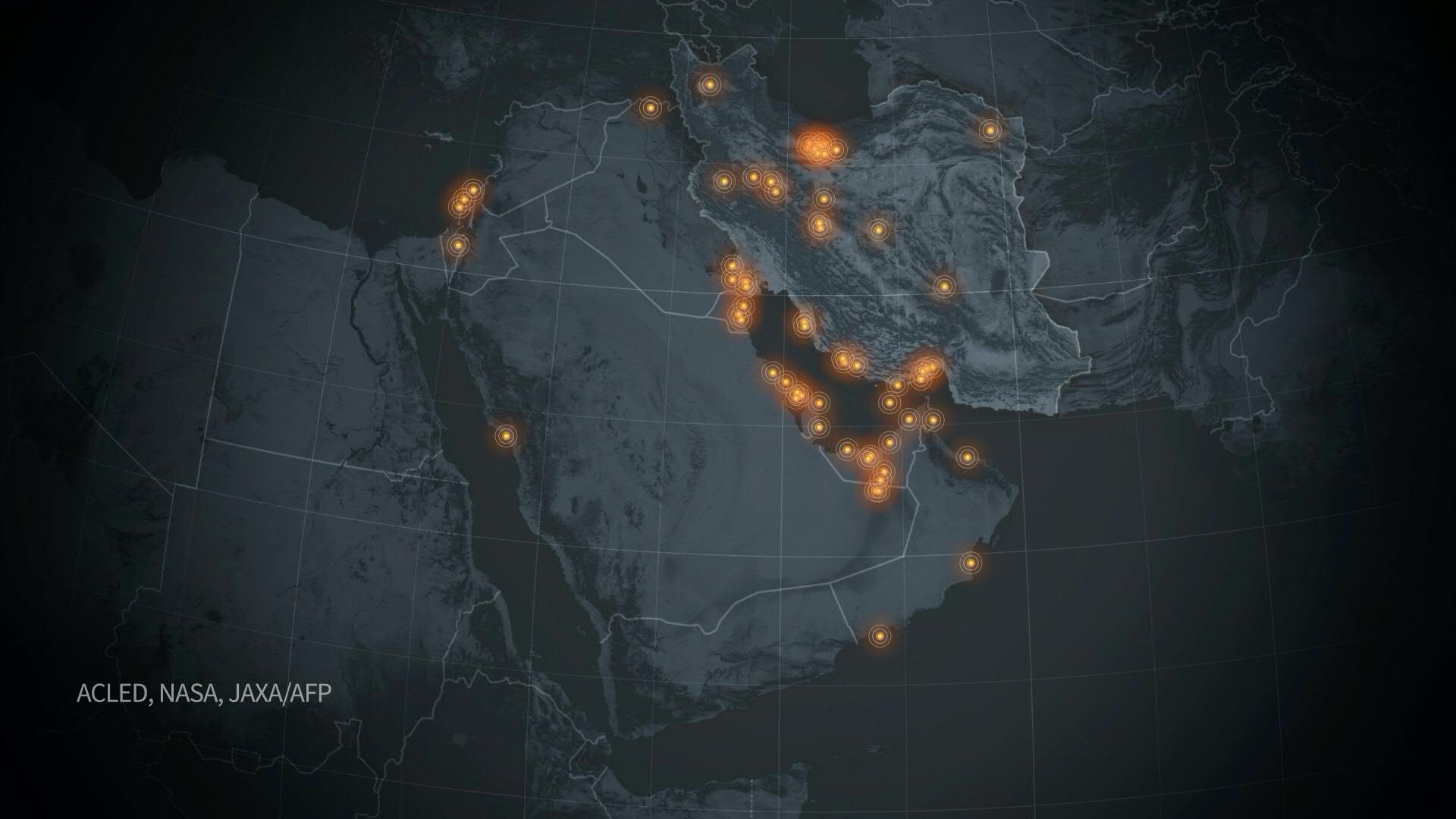 Animated map: Attacks on energy facilities in the Middle East