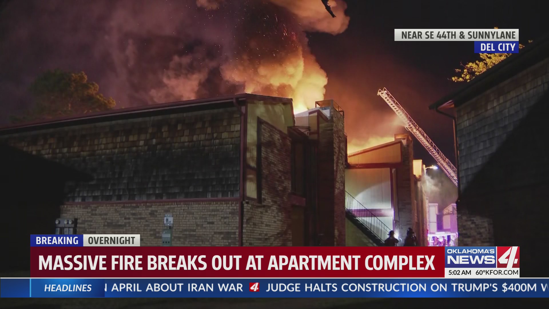 Massive fire breaks out at metro apartment complex