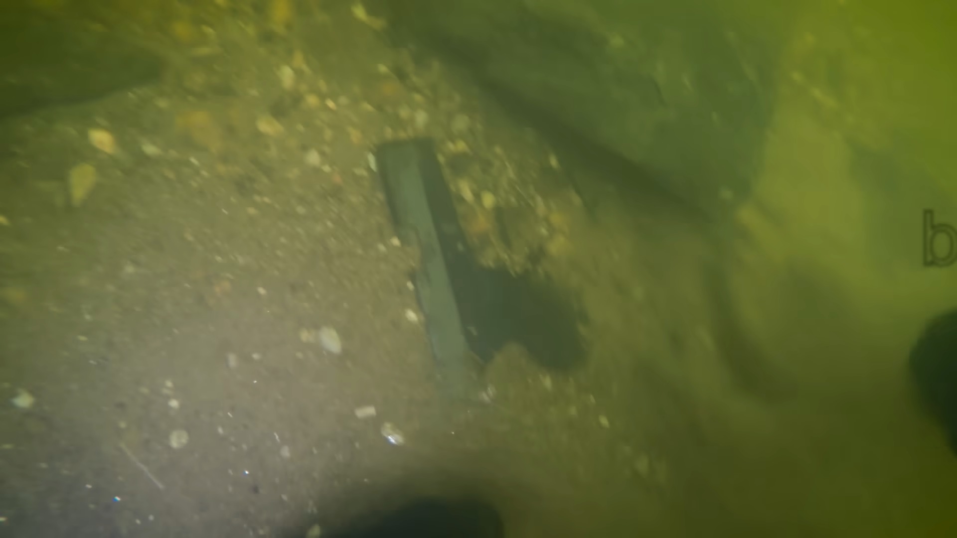 He was searching a crime-ridden river spot when he found 2 handguns