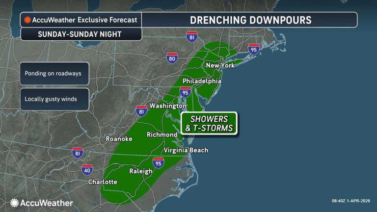 Here's outlook for Easter Sunday with multiple rounds of storms coming