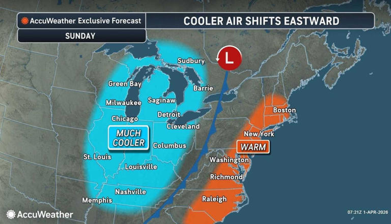 Here's outlook for Easter Sunday with multiple rounds of storms coming