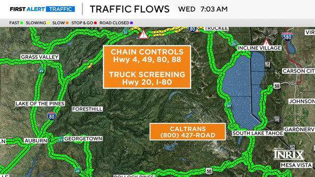 April kicks off in the Sierra with chain controls on I-80
