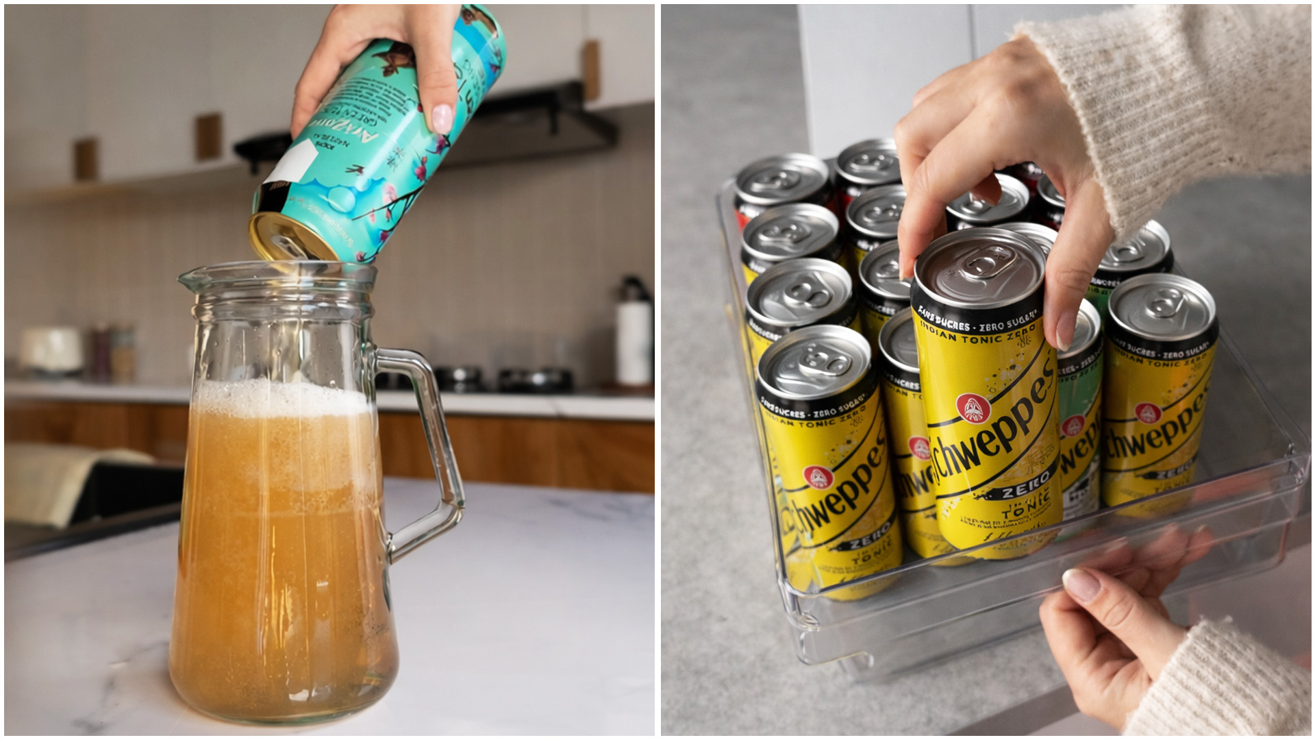 Smooth beverage restock with clean storage setup