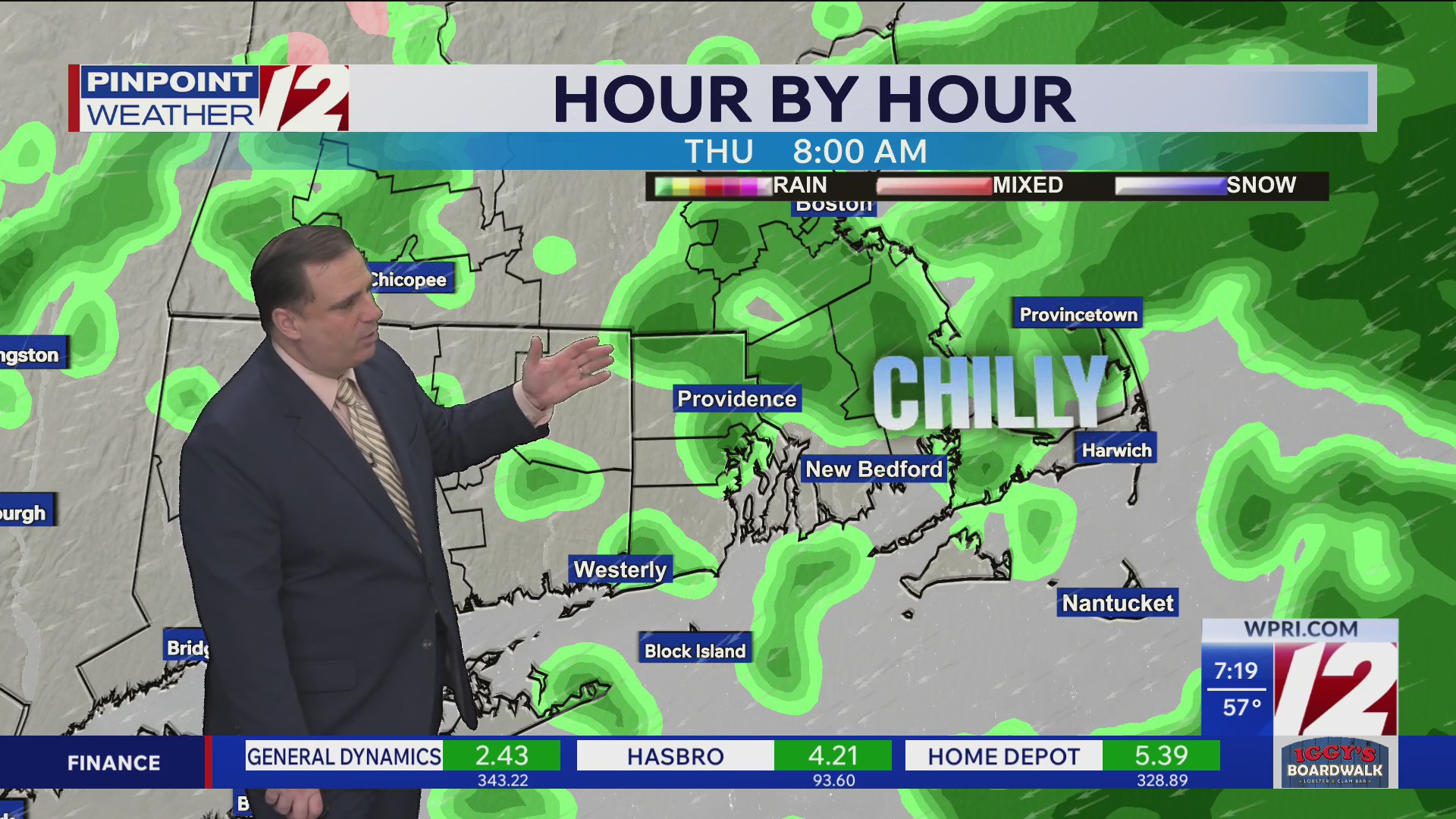 WPRI 12 weather forecast for 4/1/26: Warm today with showers