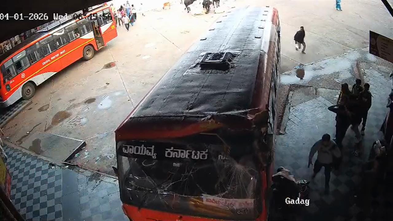 Toddler among 4 injured as bus rams passengers in Karnataka