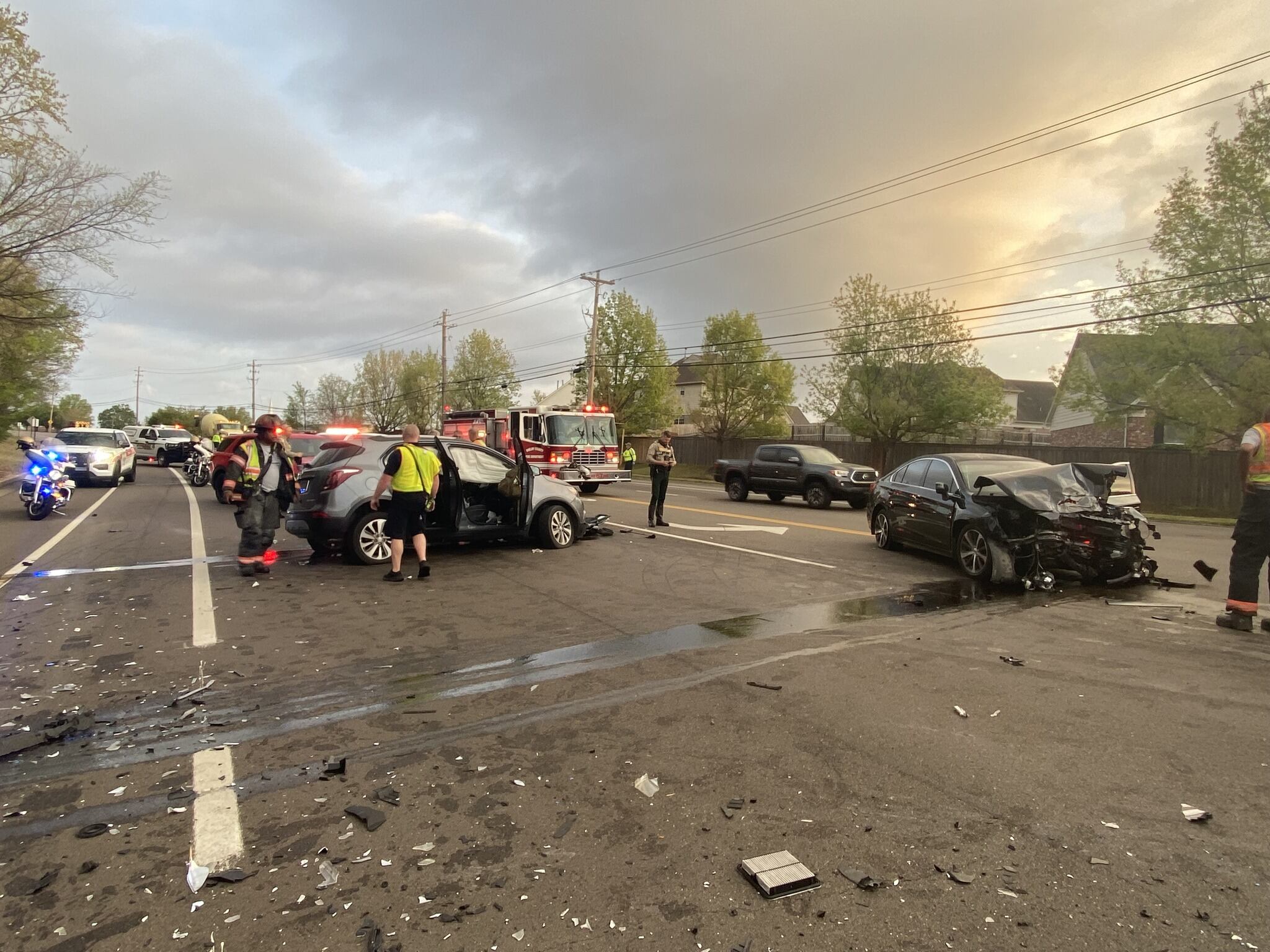 Six injured, two children critical after crash in Cordova