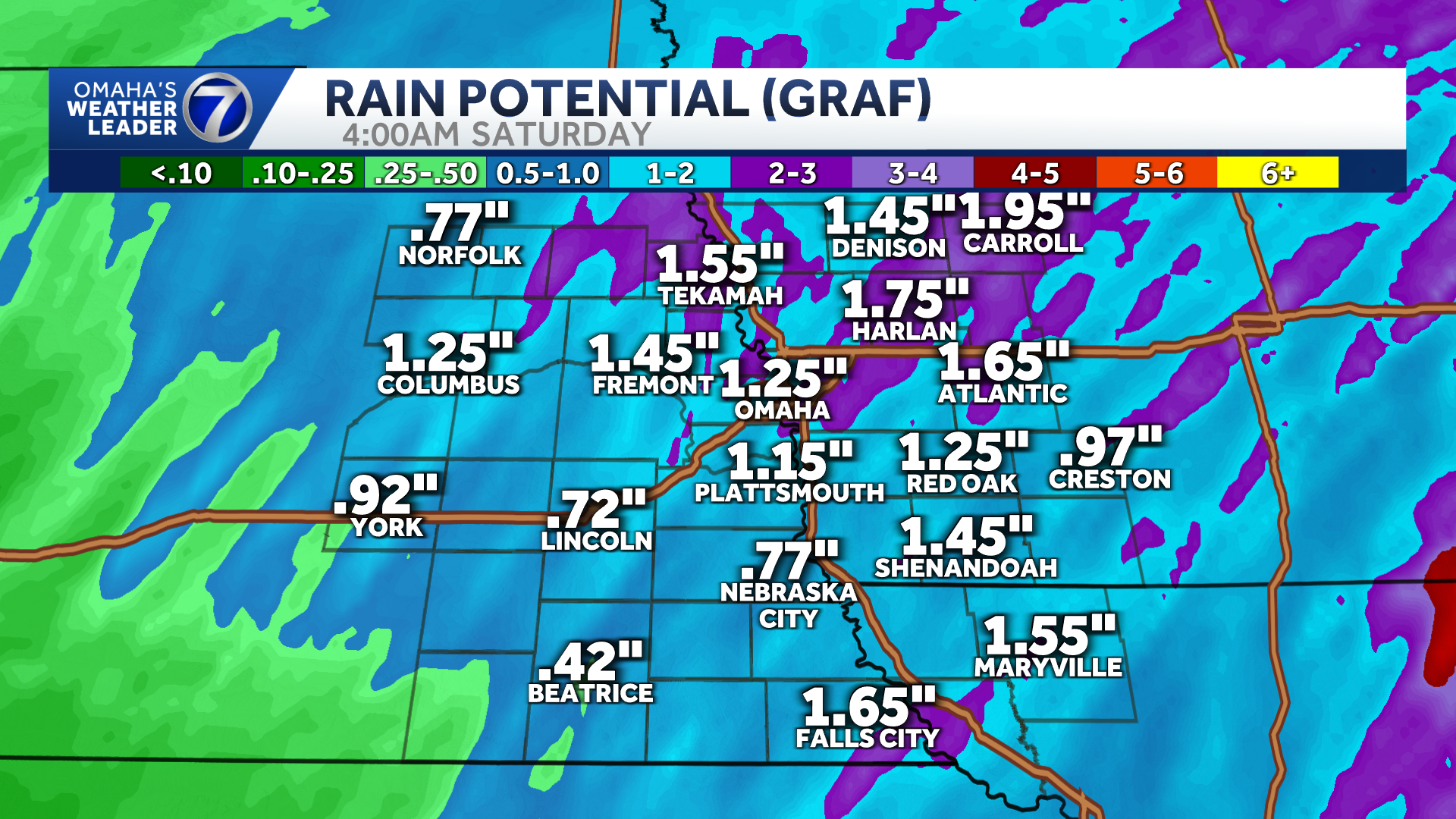 Omaha weather: Rounds of rain possible Wednesday to Friday