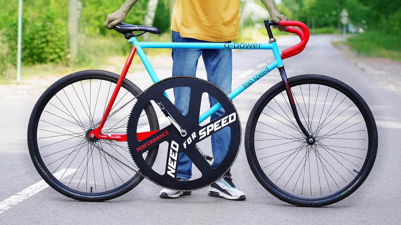 DIY superbike build: Custom bicycle hits 64 km/h with giant chainring!