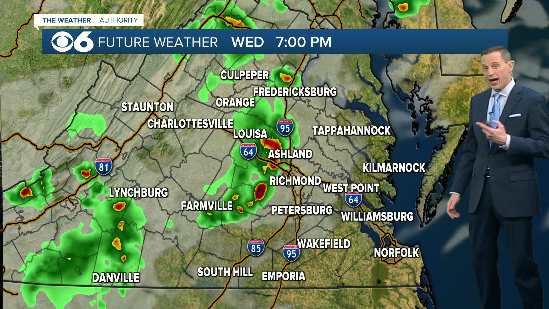 Hour-by-hour look at Wednesday storm threat in Virginia