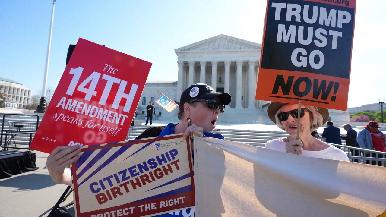 Supreme Court hears arguments on Trump's birthright citizenship ...
