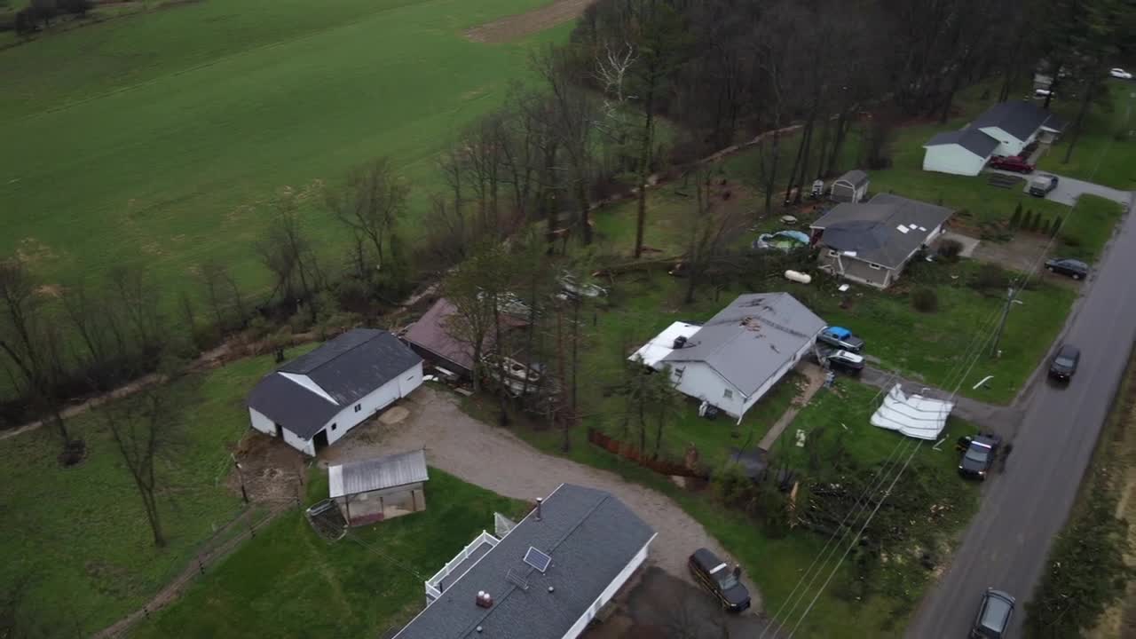 Wayne County Sheriff's Office captures storm damage on drone