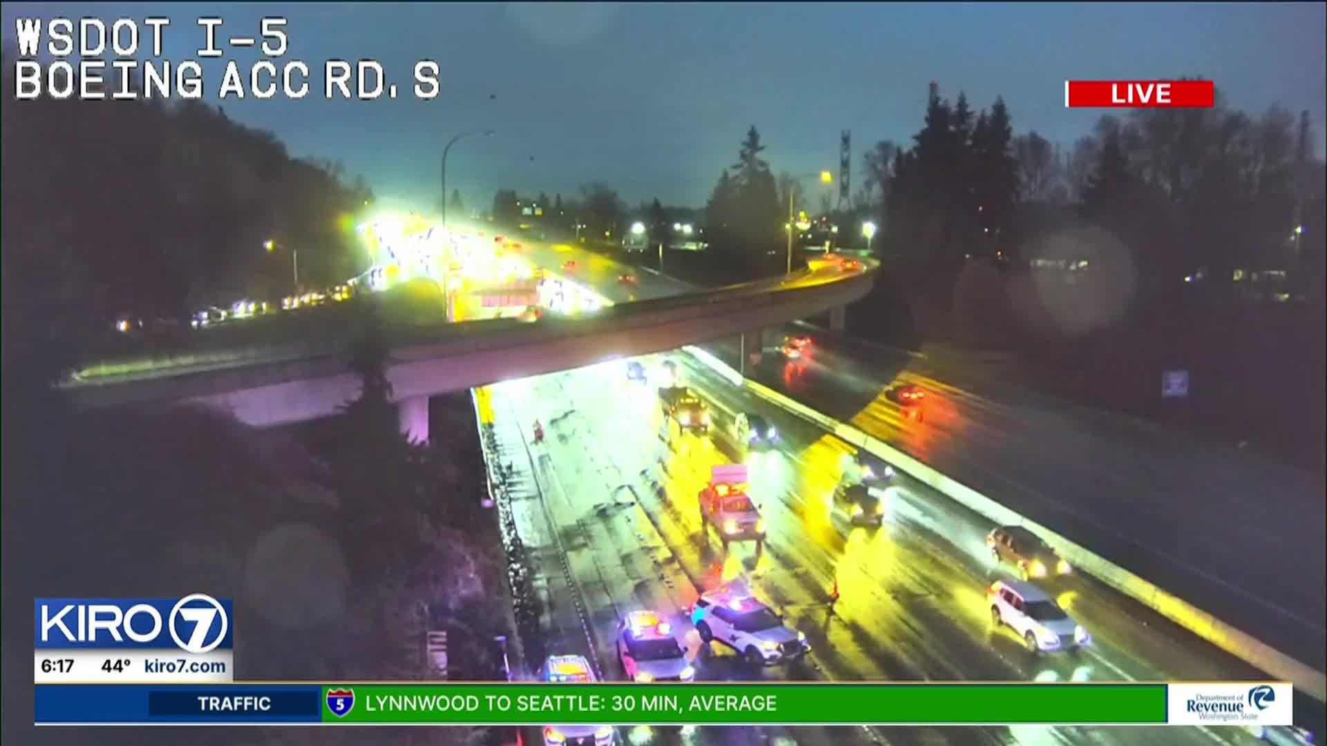 NB I-5 to MLK Way in Tukwila reopens after deadly pedestrian crash