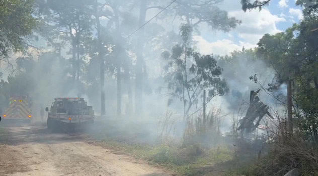 Land Scorched As Pasco County Firefighters Squelch Rapid Brush Fire In ...